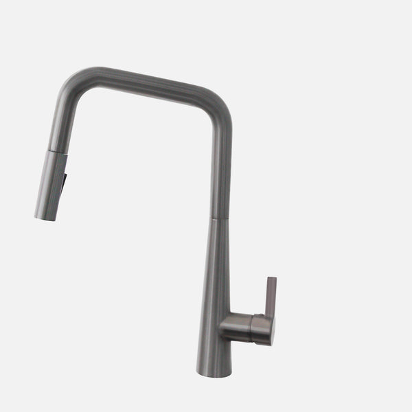 STYLISH Turin Kitchen Sink Faucet Single Handle Pull Down Dual Mode Lead Free Gun Metal
